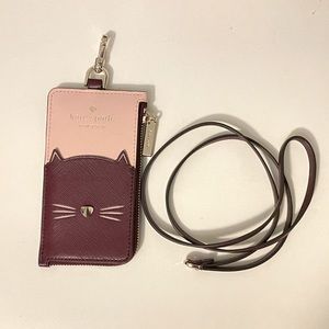 Kate Spade Meow Cat lanyard